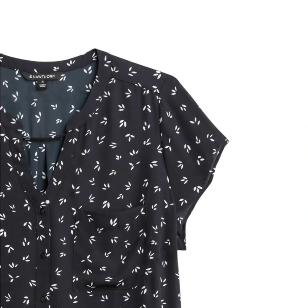 41 Hawthorn EUC Caralia Button Down Blouse Black Size 3x - Picture 3 of 8